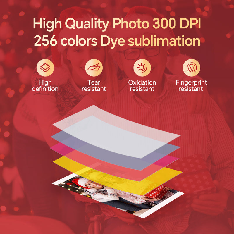 Photo Printer 4x6 Original HPRT Photo Paper 4x6-inch Photo Color Paper Ribbon Thermal Sublimation For CP4000L CP4100 Color Photo Printer 4x6 Photo Printer
