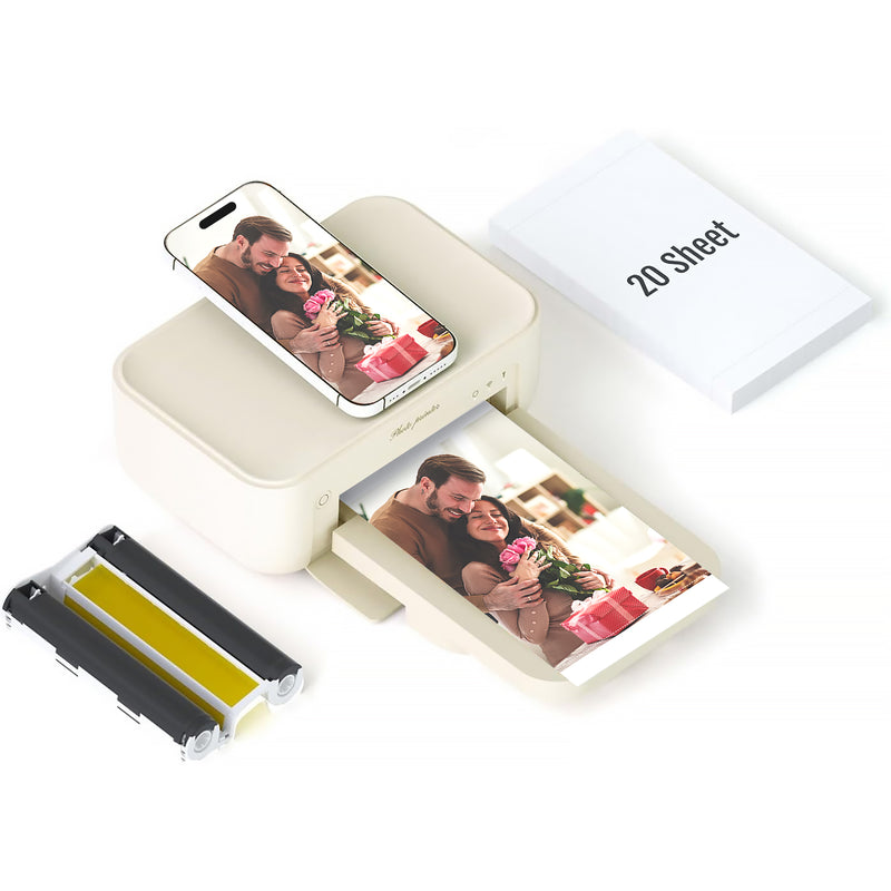 HPRT CP4100 Wi-Fi Wireless Instant Photo Printer 4x6 with 20 Sheets of Photo Paper