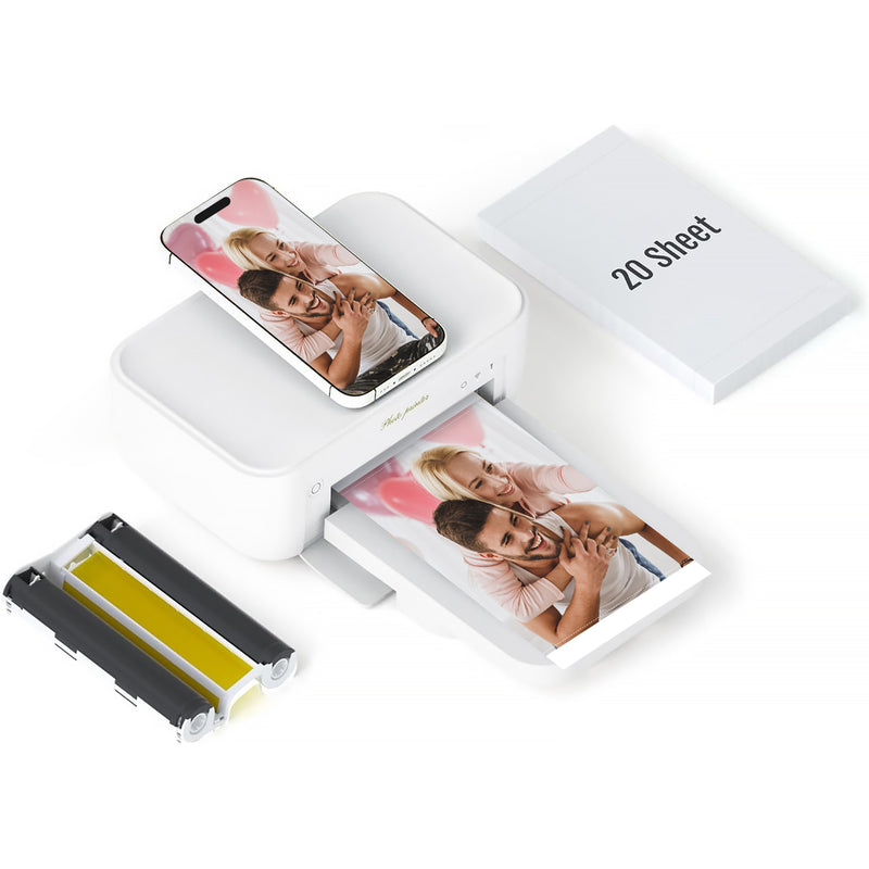 HPRT CP4100 Wi-Fi Wireless Instant Photo Printer 4x6 with 20 Sheets of Photo Paper