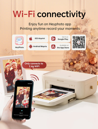 HPRT Photo Printer 4x6 with Photo Paper 128 Sheets and 3 Ribbon