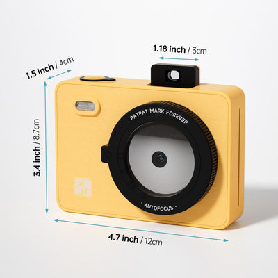 HPRT Z5S Instant Print Camera – Portable 2x3 Photo Printer with Built-in Dye-Sublimation, Ink-Free & Rechargeable