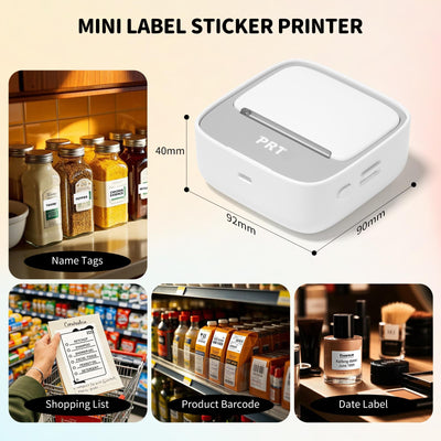 PRT S1 Inkless Mini Printer with 1 Roll Sticker Paper