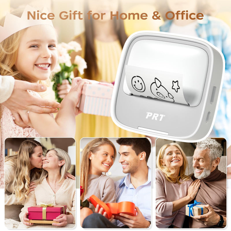 PRT S1 Inkless Mini Printer with 1 Roll Sticker Paper